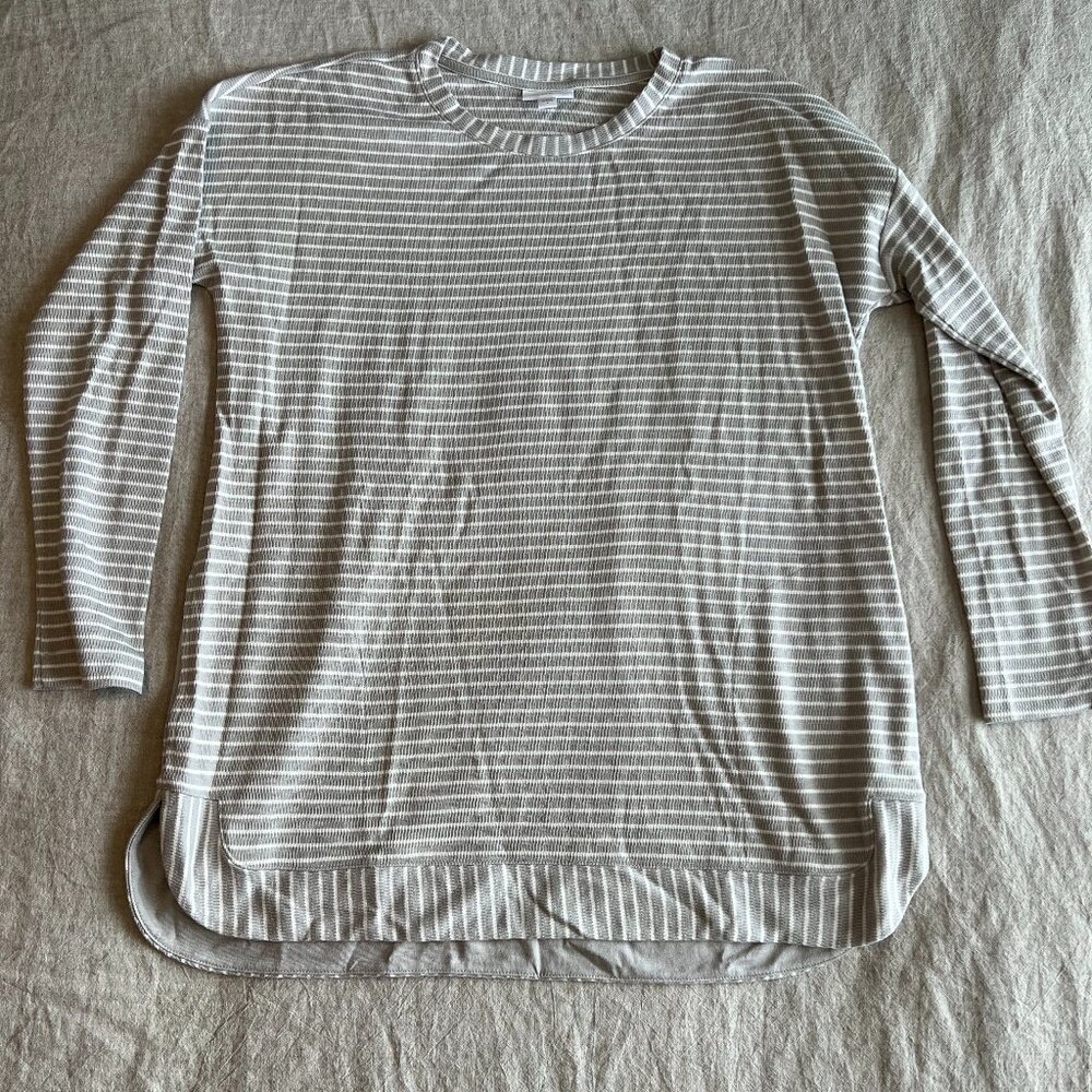 J.JILL Soft Long Sleeve Striped Tunic - M